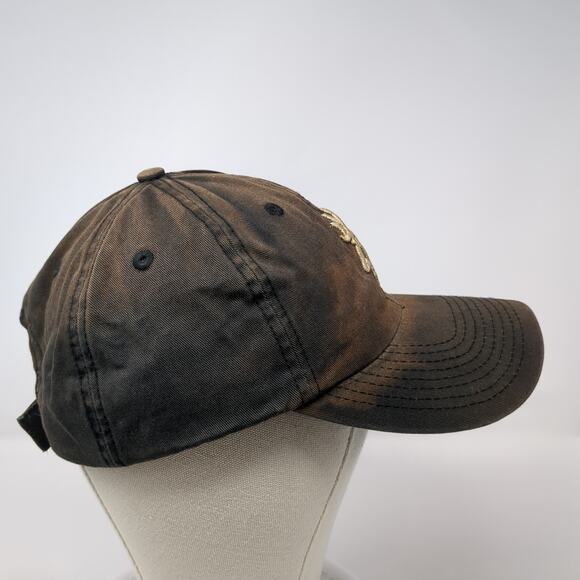 Browning Strapback Baseball Cap Black One Size Adjustable Embroidered 6 Panel - Picture 5 of 9